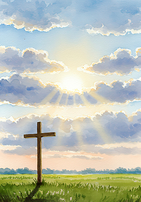 자연요소 컨셉 태양 노을 생태계 파일형식 십자가 하늘 햇빛 자연 풍경 평화 존재 종교 새벽 일출 주말 기도 신성 국내일러스트 일러스트 JPG