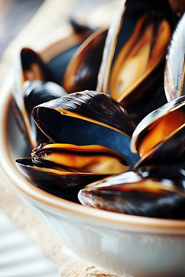 식기 컨셉 어패류 CG 파일형식 홍합 해산물 요리 그릇 맛 식사 주방 바다 음식 레시피 편집실사 편집이미지 JPG