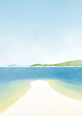 자연요소 계절 바다 컬러 컨셉 라이프 태양 생태계 파일형식 섬 모래사장 풍경 하늘 파란색 수평선 자연 여행 여름 평화 일상 해변 물 햇빛 국내일러스트 일러스트 JPG