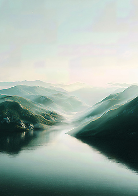 자연요소 컨셉 레저 날씨 물 태양 CG 생태계 파일형식 안개 산 호수 자연 풍경 평화 햇빛 새벽 숲 수면 고요 여행 하이킹 편집실사 편집이미지 JPG