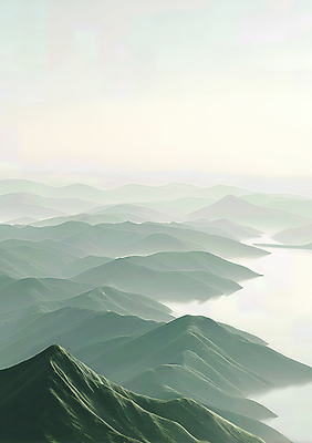 주간 컬러 컨셉 태양 CG 생태계 파일형식 산 호수 아침 햇빛 풍경 자연 청명 수평선 평화 초록색 물결 그림자 습기 편집실사 편집이미지 JPG