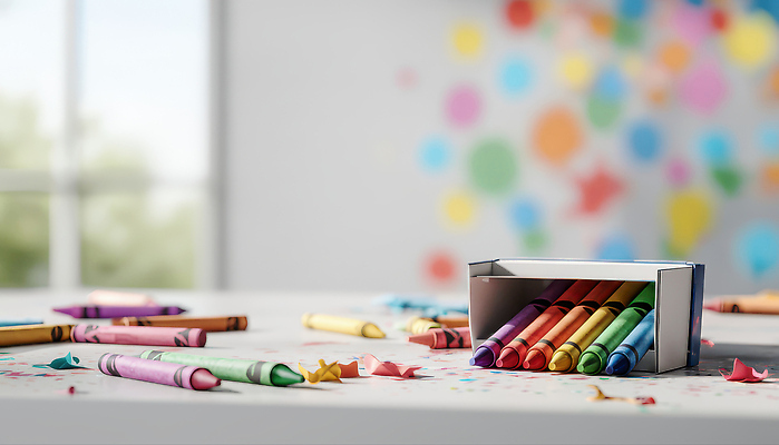 JPG 편집이미지 종이 어린이 예술 컬러 놀이 탁자 장식 학습 방 도구 색칠 즐거움 크레파스 창의성 창작 편집실사 AI컴퓨터그래픽 AI콘텐츠 교육 감정 가구 학용품 사람 CG 파일형식