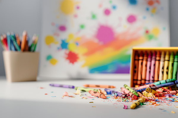 JPG 편집이미지 교육 어린이 예술 컬러 미술 색칠 즐거움 그림 작품 크레파스 색종이 창의력 창작 편집실사 AI컴퓨터그래픽 AI콘텐츠 감정 종이 문화예술 학용품 사람 CG 파일형식