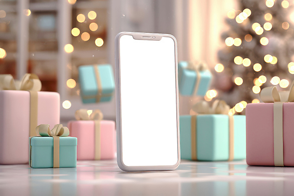 JPG 편집이미지 크리스마스 겨울 가정 조명 선물 장식 반짝임 스마트폰 핸드폰 사각형 축제 공간 기쁨 흰색 확인 아기자기 이미지편집 도형 계절 기념일 감정 컬러 컨셉 모션 전자제품 스마트기기 파일형식