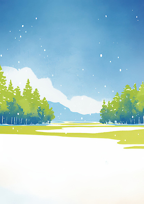 JPG 나무 겨울 일러스트 자연 하늘 산 풍경 파란색 빛 강 평화 맑음 흰색 시간 숲 시원함 조용 국내일러스트 AI일러스트 AI콘텐츠 식물 계절 컬러 컨셉 날씨 생태계 파일형식