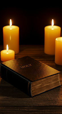 JPG 편집이미지 촛불 조명 따뜻함 빛 평화 믿음 성경 희망 기도 영혼 분위기 명상 이미지편집 AI컴퓨터그래픽 AI콘텐츠 감정 컨셉 초 종교용품 파일형식