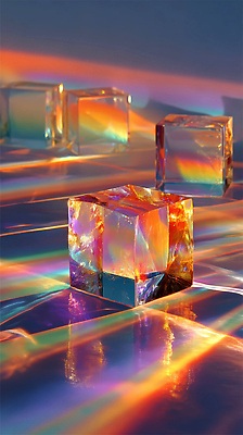 JPG 편집이미지 예술 컬러 백그라운드 빛 반사 분위기 오브젝트 장면 결정체 색채 이미지편집 AI컴퓨터그래픽 AI콘텐츠 컨셉 파일형식