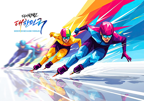 JPG 스포츠 컬러 포즈 유니폼 일러스트 협력 겨울스포츠 운동선수 동계올림픽 기술 운동 얼음 경쟁 경기장 스케이트 레이싱 헬멧 집중 열정 스피드스케이팅 쇼트트랙 승부 국내일러스트 AI일러스트 AI콘텐츠 자연요소 옷 감정 스포츠용품 올림픽 컨셉 스포츠시설 건강 시합 스케이팅 보호장비 파일형식
