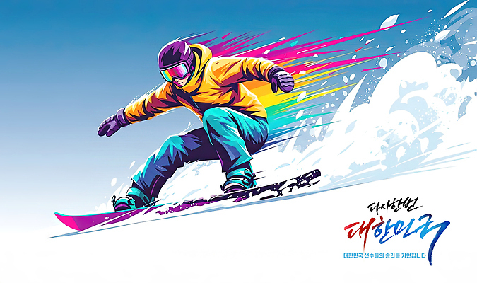 자연요소 계절 감정 아시아 스포츠 올림픽 컨셉 건강 보드_스포츠 생태계 파일형식 스노우보드 겨울스포츠 겨울 한국 운동 컬러 자연 얼음 자유 즐거움 국내일러스트 JPG 일러스트 동계올림픽