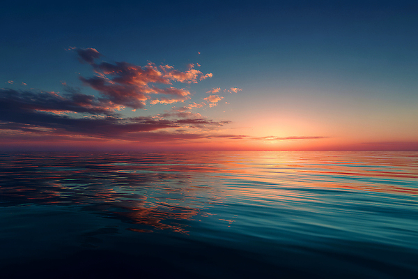 자연요소 컨셉 물 노을 야간 CG 생태계 파일형식 일몰 바다 하늘 수평선 평화 자연 저녁 풍경 수면 컬러 반사 조용 물결 편집실사 편집이미지 JPG 구름 일출