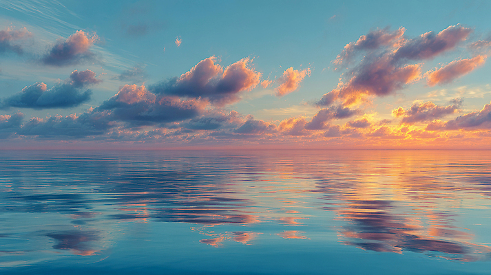 자연요소 컨셉 노을 야간 CG 생태계 파일형식 바다 저녁 수평선 물결 평화 풍경 물 자연 태양 하늘 반사 편집실사 편집이미지 JPG 구름 일출