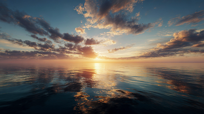 자연요소 바다 컬러 컨셉 노을 야간 CG 생태계 파일형식 태양 저녁 수평선 물결 주황색 금색 파도 하늘 자연 일몰 풍경 고요 평화 편집실사 편집이미지 JPG 구름 일출