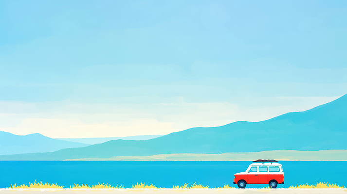 계절 감정 길 육상교통 관계 교통시설 레저 운전 생태계 파일형식 여행 자동차 호수 산 도로 자연 풍경 여유 캠핑 드라이브 여름 하늘 초원 가족 친구 도전 바다 탐험 국내일러스트 일러스트 JPG