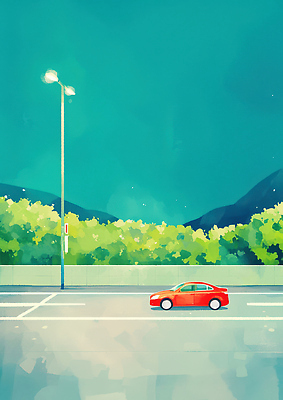 식물 길 육상교통 컬러 컨셉 교통시설 라이프 생태계 파일형식 도로 자동차 빨간색 풍경 자연 하늘 나무 주행 평화 도시 이동 교통 거리 일상 산 백그라운드 속도 국내일러스트 일러스트 JPG 여행
