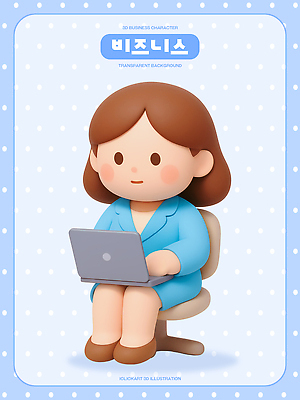 직업 라이프스타일 가구 비즈니스 사람 전자제품 3D 작업 파일형식 캐릭터 사무실 컴퓨터 노트북 의자 직장인 비즈니스라이프 여자 업무 디지털아트 편집3D PSD 편집이미지