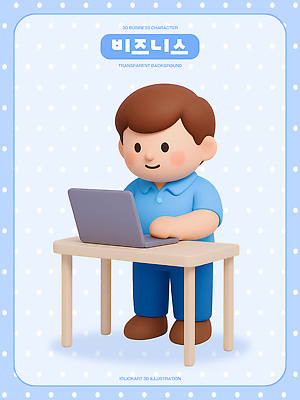 가구 컨셉 비즈니스 사람 전자제품 3D 디지털합성 파일형식 사무실 캐릭터 컴퓨터 작업 남자 책상 집중 어린이 디자인 표현 편집3D PSD 편집이미지