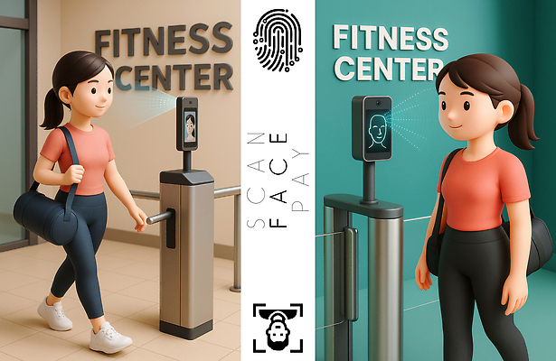 잡화 컨셉 건강 사람 신체부위 운동 3D 헬스 생체인식기술 파일형식 센터 얼굴인식 여자 가방 헬스장 스캔 운동기구 서비스 편리함 안전 편집3D 편집이미지 PSD 결제 얼굴