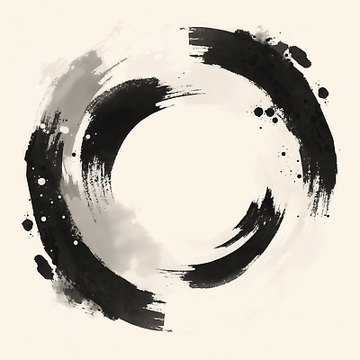 도형 컬러 미술 파일형식 원형 동양화 붓터치 검은색 회색 백그라운드 예술 디자인 모양 조화 유화 판화 스타일 감정 표현 국내일러스트 JPG 일러스트