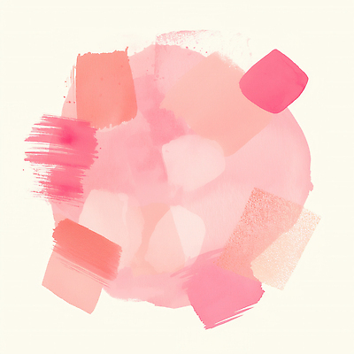 JPG 디자인 분홍색 컬러 백그라운드 일러스트 붓터치 추상 수채화 미술 장식 표현 붓 원형 감각 그림 부드러움 화사함 조화 세련 국내일러스트 AI일러스트 AI콘텐츠 도형 컨셉 무늬 문화예술 파일형식