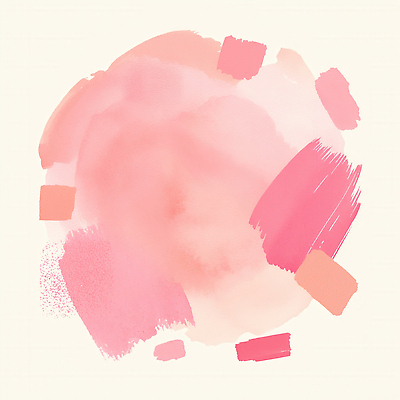 JPG 디자인 감정 예술 분홍색 컬러 백그라운드 일러스트 붓터치 추상 수채화 미술 그래픽 주황색 질감 부드러움 조화 조합 창의성 국내일러스트 AI일러스트 AI콘텐츠 무늬 문화예술 감각 파일형식