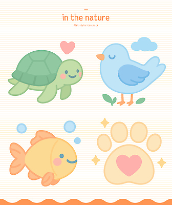 동물 일러스트 자연 조류 사랑 어류 초록색 파란색 노란색 귀여움 거북이 발자국 이미지 특징 국내일러스트 AI파일 감정 컬러 컨셉 자국 파충류 수중동물 생태계 파일형식 벡터