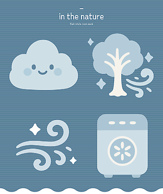 나무 구름 디자인 컬러 백그라운드 일러스트 자연 바람 일상 그래픽 환경 이미지 세탁기 국내일러스트 AI파일 자연요소 식물 날씨 라이프 가전제품 생태계 파일형식 벡터