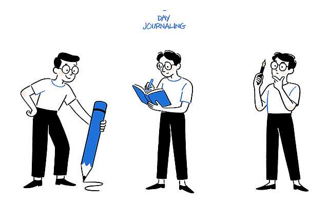 컨셉 문구용품 학용품 사람 라이프 생활 신체부위 필기구 사무용품 파일형식 벡터 일기 남자 연필 공책 생각 메모지 창작 기록 손 펜 모션 집중 그림 라이프스타일 일상 취미 작업 창의성 국내일러스트 일러스트 AI파일