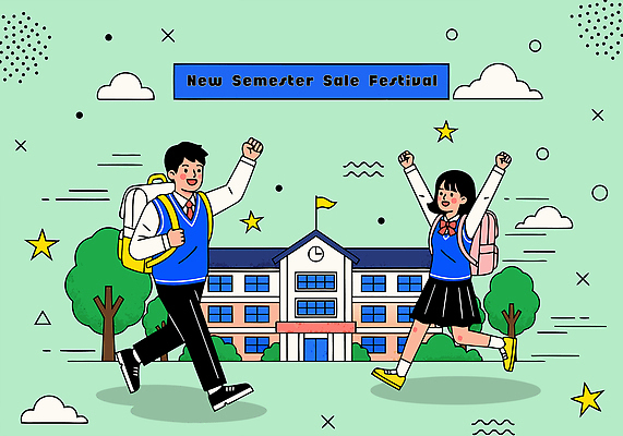 잡화 교육 감정 컨셉 관계 모션 표정 말하기 사람 파일형식 벡터 신학기 세일 축제 학생 학교 가방 걷기 즐거움 활기 대화 친구 웃음 이벤트 기쁨 청소년 문화 소셜 국내일러스트 일러스트 AI파일