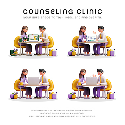 직업 감정 컨셉 의학 말하기 3D 방법 파일형식 상담 클리닉 소통 대화 해결책 치료 믿음 행복 전문직 지원 편집3D PSD 편집이미지