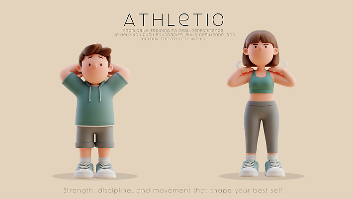 PSD 편집이미지 어린이 스포츠 청소년 협력 건강 운동 헬스 스트레칭 힘 웨이트트레이닝 연습 규율 러닝 생활습관 편집3D 사람 3D 습관 파일형식