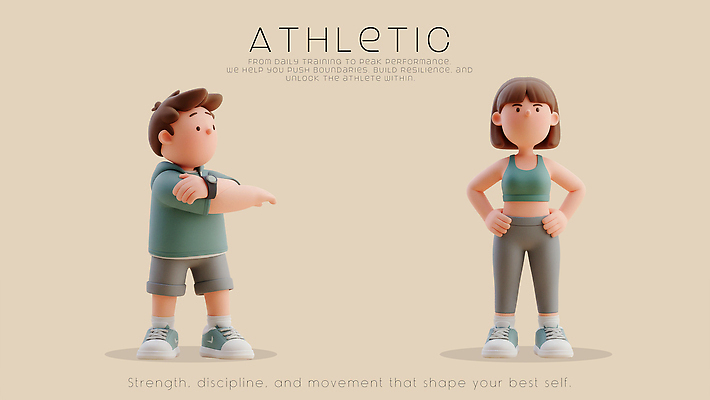 PSD 편집이미지 캐릭터 여자 남자 건강 운동복 운동 헬스 스트레칭 힘 짐 체육 연습 활기 러닝 자기관리 편집3D 옷 컨셉 사람 3D 파일형식