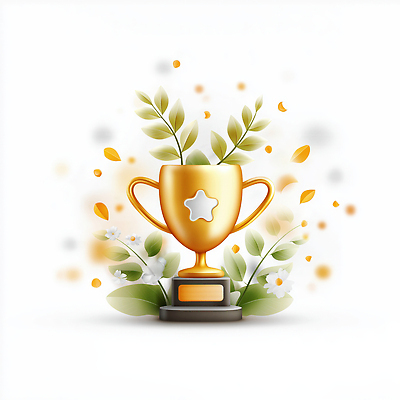 JPG 편집이미지 디자인 꽃 예술 상징 꽃다발 백그라운드 잎 자연 성공 기념 장식 금색 축하 우승 트로피 화사함 생동감 이미지편집 AI컴퓨터그래픽 AI콘텐츠 식물 컬러 컨셉 최고 상_우승 생태계 파일형식
