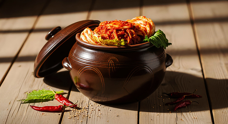 전통 아시아 한식 음식 가구 채소 태양 도자기 CG 파일형식 김치 항아리 전통음식 한국 발효음식 고추 상추 햇빛 식사 요리 탁자 편집실사 JPG 편집이미지 김장