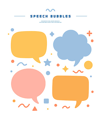 컨셉 무늬 말하기 파일형식 벡터 말풍선 디자인 컬러 기하학 패턴 아이디어 소통 그래픽 창의성 표현 예술 백그라운드 텍스트 표시 대화 형상 장식 도형 AI파일 국내일러스트 일러스트