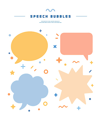 감정 컨셉 무늬 파일형식 벡터 말풍선 디자인 그래픽 컬러 기하학 표현 소통 장식 백그라운드 상징 즐거움 모던 AI파일 국내일러스트 일러스트