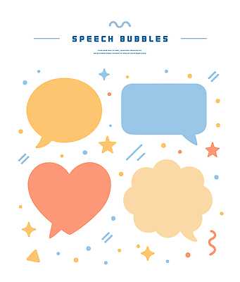 컨셉 파일형식 벡터 말풍선 디자인 장식 컬러 소통 감정 그래픽 백그라운드 스타 웹디자인 소셜미디어 텍스트 AI파일 국내일러스트 일러스트