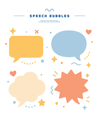 컨셉 파일형식 벡터 말풍선 그래픽 디자인 컬러 창의성 프로젝트 커뮤니케이션 소통 아이디어 표현 백그라운드 꾸미기 텍스트 추가 장식 AI파일 국내일러스트 일러스트