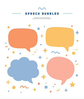 감정 컨셉 무늬 미술 파일형식 벡터 말풍선 디자인 컬러 소통 장식 즐거움 그래픽 작품 크기 모양 표현 창의성 디지털 패턴 AI파일 국내일러스트 일러스트