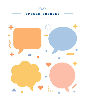컨셉 무늬 파일형식 벡터 말풍선 디자인 백그라운드 컬러 도형 소통 커뮤니케이션 그래픽 아이디어 작업 창의성 표현 패턴 색채 AI파일 국내일러스트 일러스트