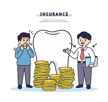 감정 컨셉 의학 병원 사람 사무원 소화기관 황금 파일형식 벡터 비용 치과 보험 상담 남자 금화 걱정 준비 건강 치아 치료 재정 중요성 정보 서비스 의료비 상담원 고객 방문 옵션 선택 AI파일 국내일러스트 일러스트