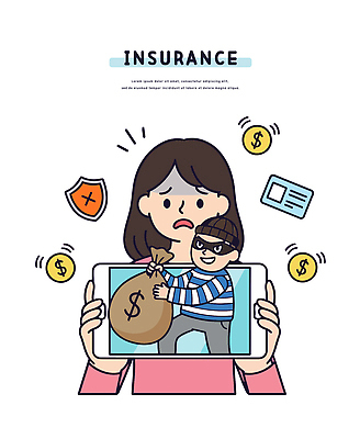 감정 컨셉 사람 전자제품 스마트기기 범죄 재산 파일형식 벡터 보험 여자 범죄인 태블릿 돈 걱정 안전 위험 보호 예방 이미지 의식 경고 재정 보장 피해 상품 AI파일 국내일러스트 일러스트