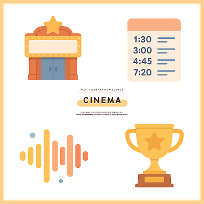 놀이 문화예술 사람 감각 극장 상패 파일형식 벡터 영화관 영화 디자인 관람 군중 외관 편안함 문화 게임 이벤트 금상 시상식 상영관 AI파일 국내일러스트 일러스트