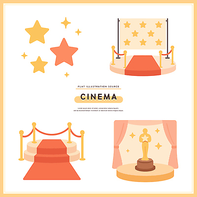 자연요소 컨셉 문화예술 사람 상_우승 파일형식 벡터 영화 레드카펫 트로피 무대 별 장식 이벤트 시상 영화제 축제 유명인 화려 조명 군중 축하 예술 AI파일 국내일러스트 일러스트