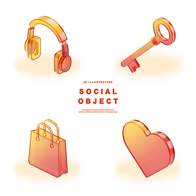 모양 아이콘 음향기기 컨셉 쇼핑 바구니 파일형식 헤드폰 열쇠 장바구니 하트 디자인 상징 기술 소통 관계 PSD 오브젝트 소셜 그라데이션 3D아이콘