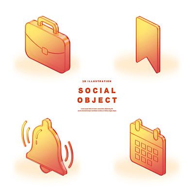 아이콘 파일형식 북마크 달력 디자인 오브젝트 컬러 모양 그래픽 디지털아트 벡터 표현 PSD 소셜 그라데이션 3D아이콘