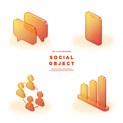 아이콘 다수 컨셉 말하기 사람 핸드폰 스마트기기 파일형식 소셜미디어 대화 스마트폰 그룹 소통 디지털 디자인 커뮤니케이션 기술 정보 여러명 PSD 오브젝트 소셜 그라데이션 3D아이콘
