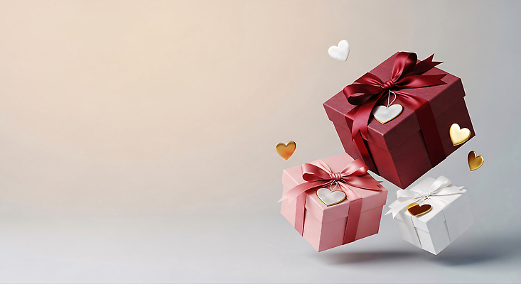 JPG 편집이미지 디자인 기념일 리본 분홍색 컬러 선물 사랑 이벤트 공중 상자 로맨틱 하트 축하 달콤 이미지편집 AI컴퓨터그래픽 AI콘텐츠 모양 감정 컨셉 맛 파일형식