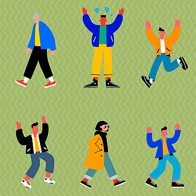 감정 컨셉 표정 라이프 파일형식 벡터 사람 모션 웃음 즐거움 컬러 옷 일상 포즈 백그라운드 디자인 그림 생활 표현 자유 거리 모던 캐릭터 국내일러스트 AI파일 일러스트