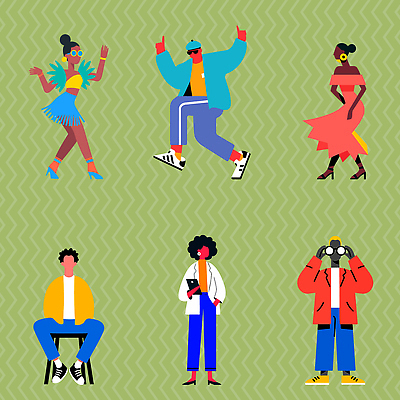 감정 컨셉 파일형식 벡터 사람 옷 모션 컬러 디자인 예술 표현 캐릭터 흥미 패션 즐거움 문화 스타일 창의성 도시 국내일러스트 AI파일 일러스트