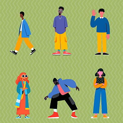 손 다수 모션 사람 예절 파일형식 벡터 캐릭터 패션 스타일 디자인 남자 여자 다양 컬러 표정 걷기 손가락 인사 개성 유행 그림 국내일러스트 AI파일 일러스트